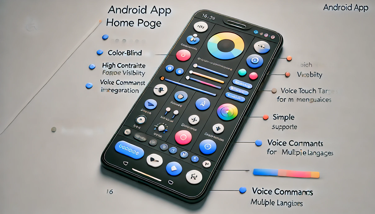 il mockup di una app basata sul design inclusivo, estensione del concetto di usabilità e accessibilità