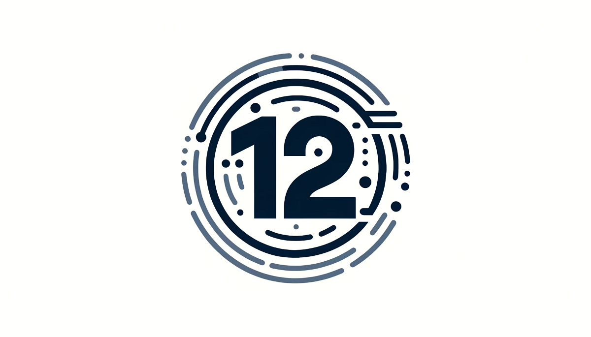 icona della cifra dodici, rappresentativa dei 12 passi necessari ad un corretto web apps development