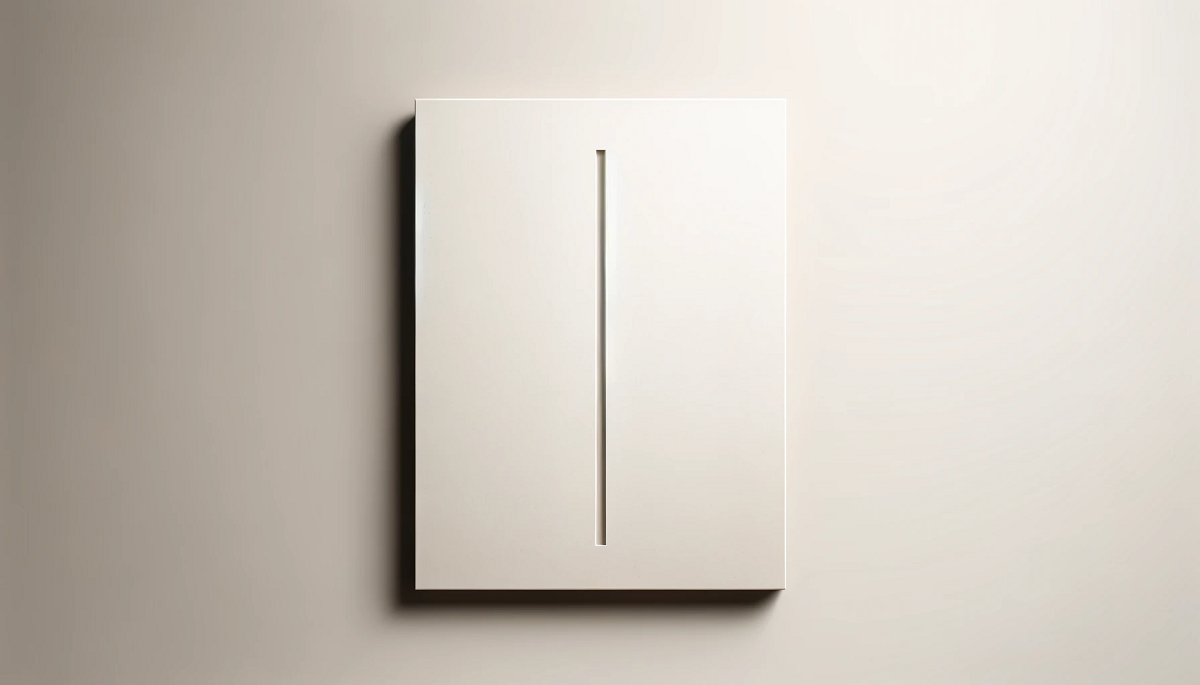 Lucio Fontana evidenzia nei suoi quadri la profondità spaziale spesso ripreso dai designers per una visual identity minimalista